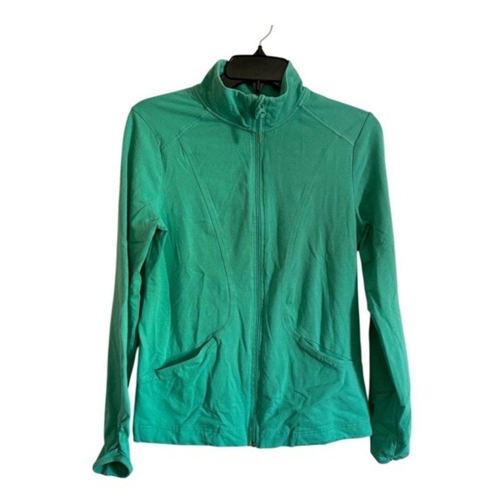 Reitmans Track Jacket Womens Size Medium Kelly Green Full Zip Athleisure Comfy
